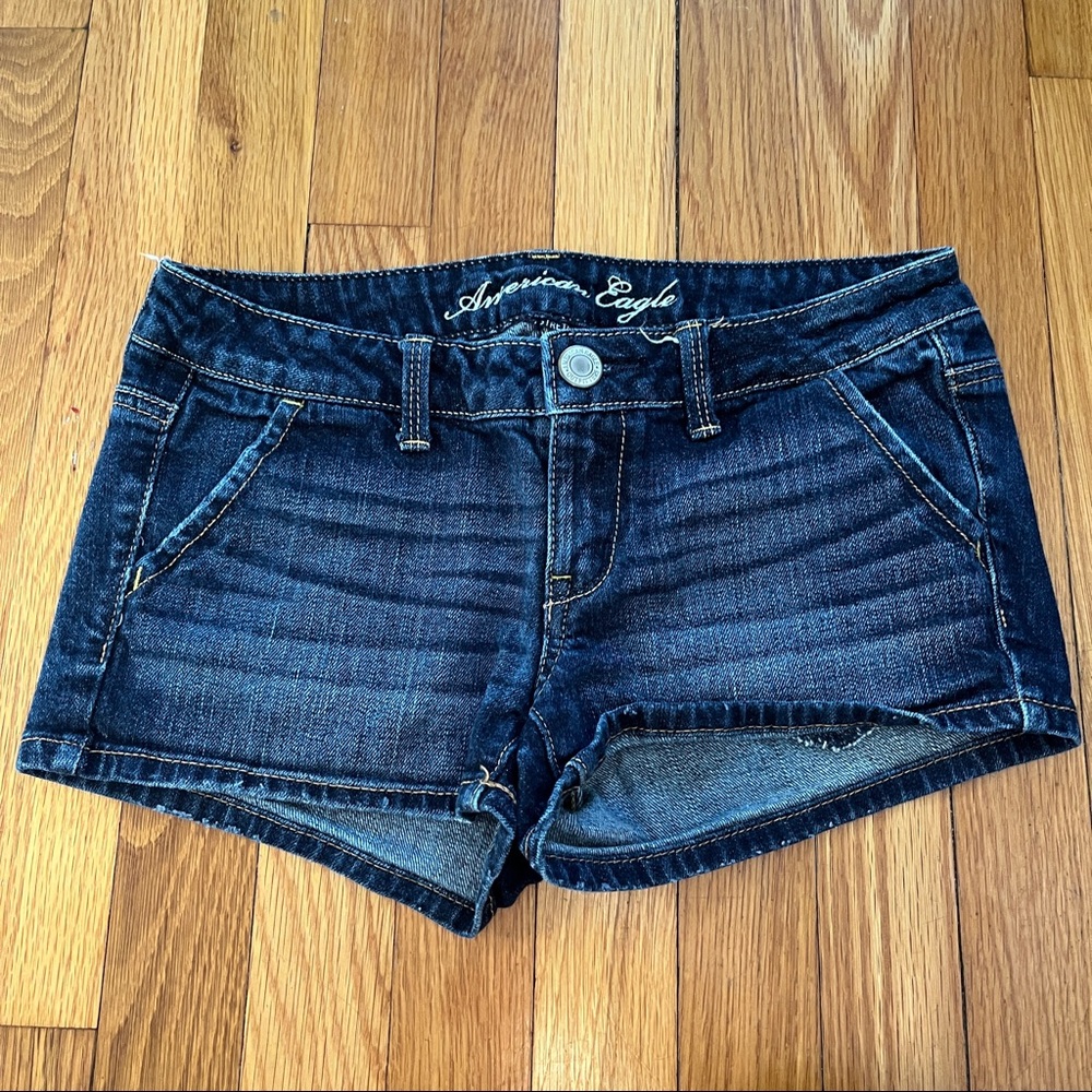 rare y2k american eagle mini jean shorts